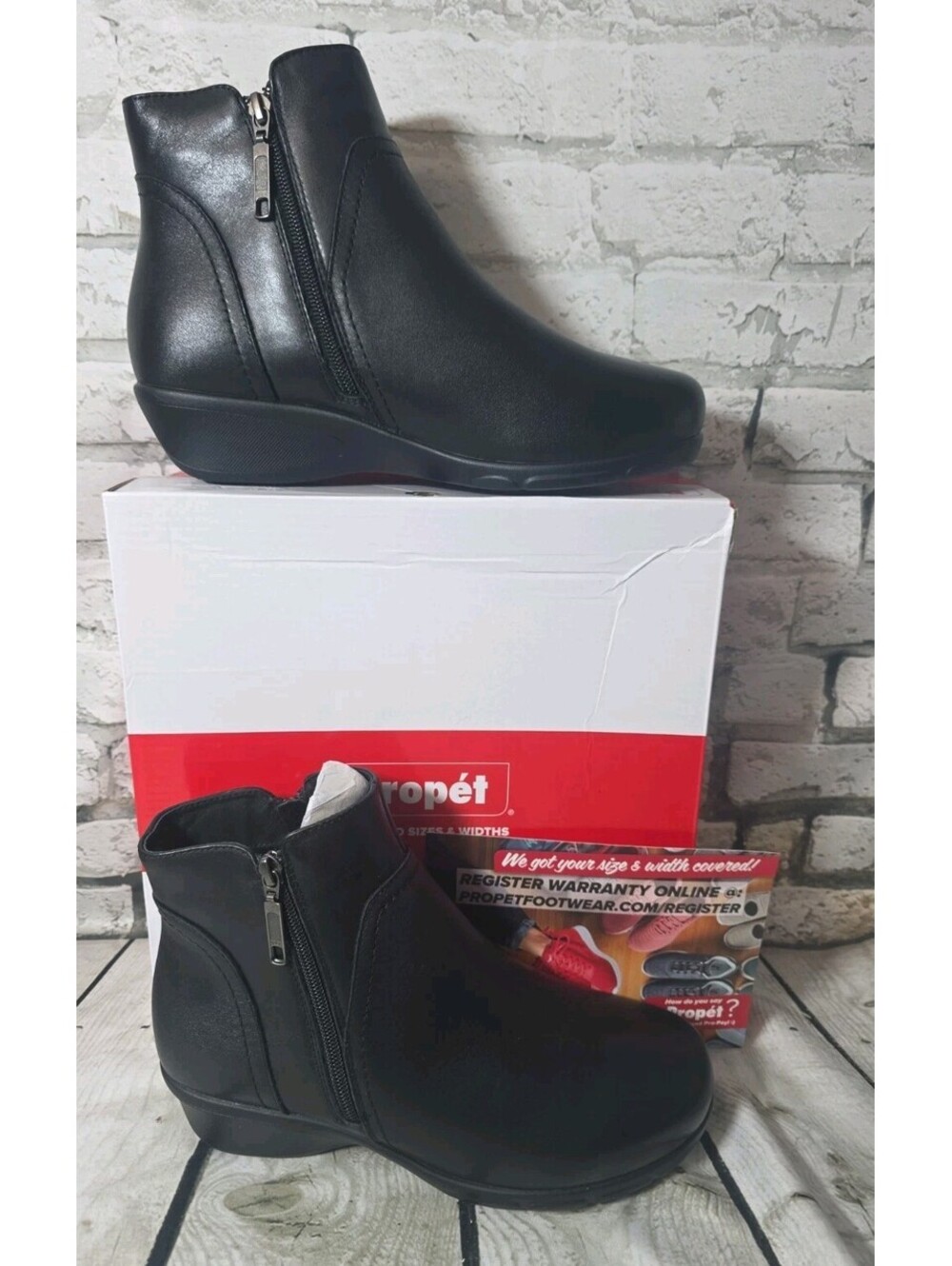 Propet Waverly WFX085L Womens Black Extra Extra Wide Leather 8.5 XX (4E) NIB